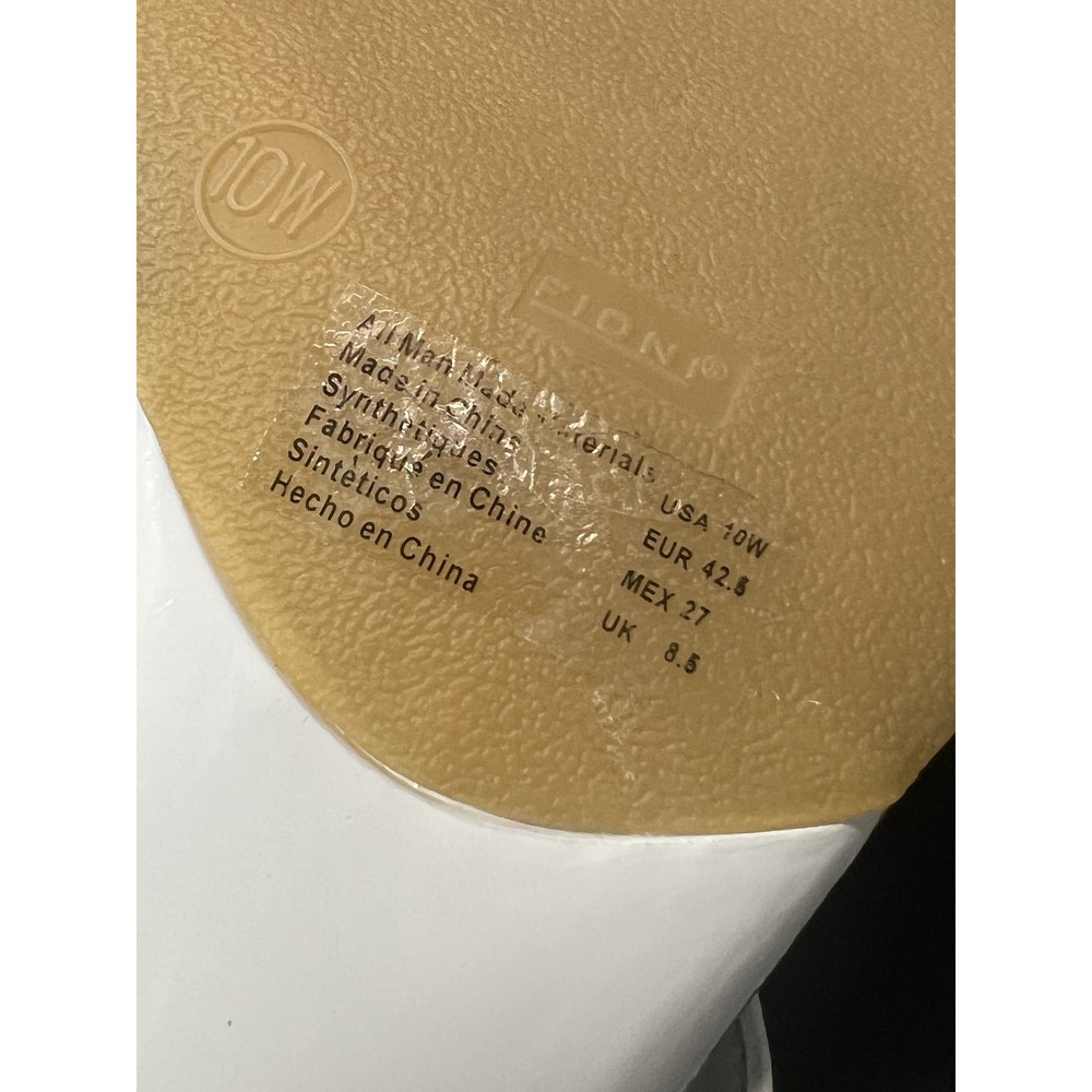 FIONI Women's White Floral Thong Sandals Size US 10W Low Kitten Heel Slip On - Picture 3 of 4